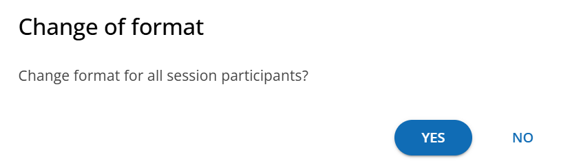 Format change dialog