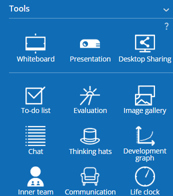 Buttons for adding tools